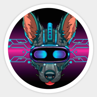 Cyberpunk dog Sticker